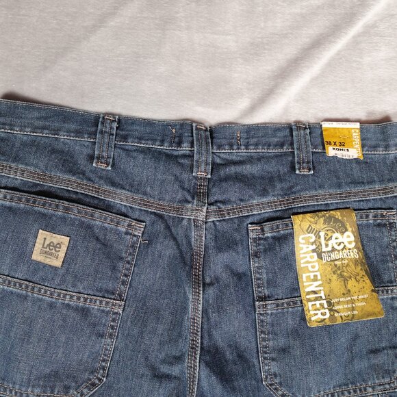 Vintage Lee Carpenter Dungarees Jeans Mens 38x32 Skater Grunge Y2K NEW - Picture 3 of 11